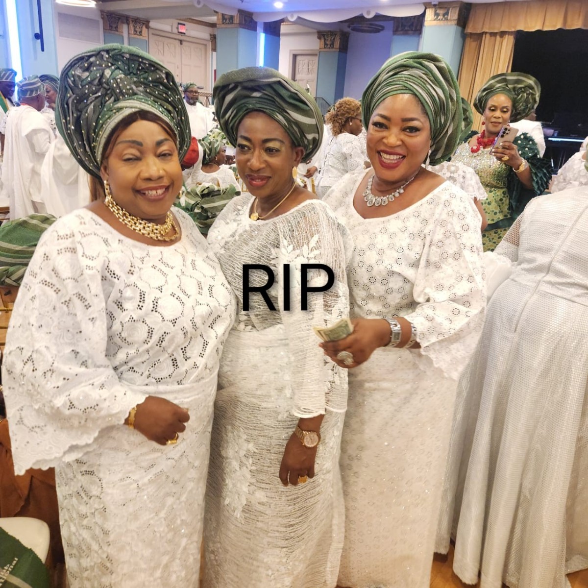 Late Hon. Elizabeth Folusho Maku, President of Eko Club London, with friends and relatives 