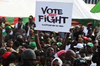 A campaign rally at Adamasingba Stadium in Ibadan, southwestern Nigeria, on Nov. 23, 2022 (Photo: Pius Utomi Ekpei/AFP via Getty Images)