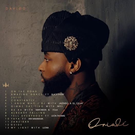 Davido Releases Official Tracklist for Anticipated Sixth Studio Album 'Oriade'