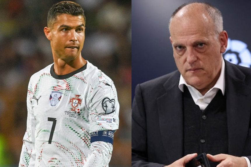 Ronaldo Reacts as La Liga Chief Tebas Calls for Infantino’s Resignation