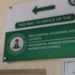 A sign at the Federal Secretariat pointing to the Office of PFIPC, the alleged fake agency