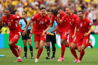 Switzerland Beat Colombia to Reach Quarter-finals