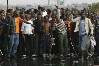 A file picture of xenophobic attack in South Africa