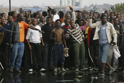 A file picture of xenophobic attack in South Africa