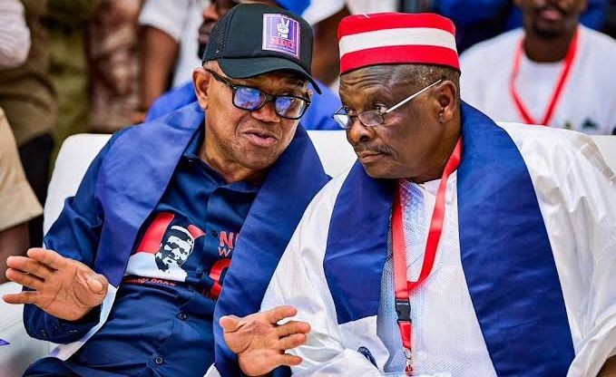 NDC Presidential Candidate, Peter Obi, and his running mate, Rabiu Musa Kwankwaso