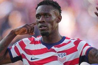 US striker Folarin Balogun