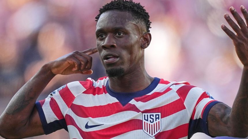 US striker Folarin Balogun