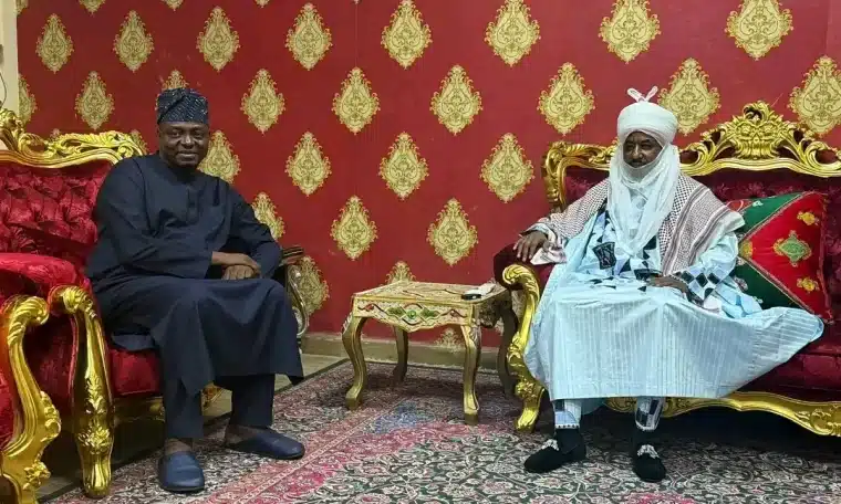 APC Chairman Meets Emir Sanusi Behind Closed Doors in Kano