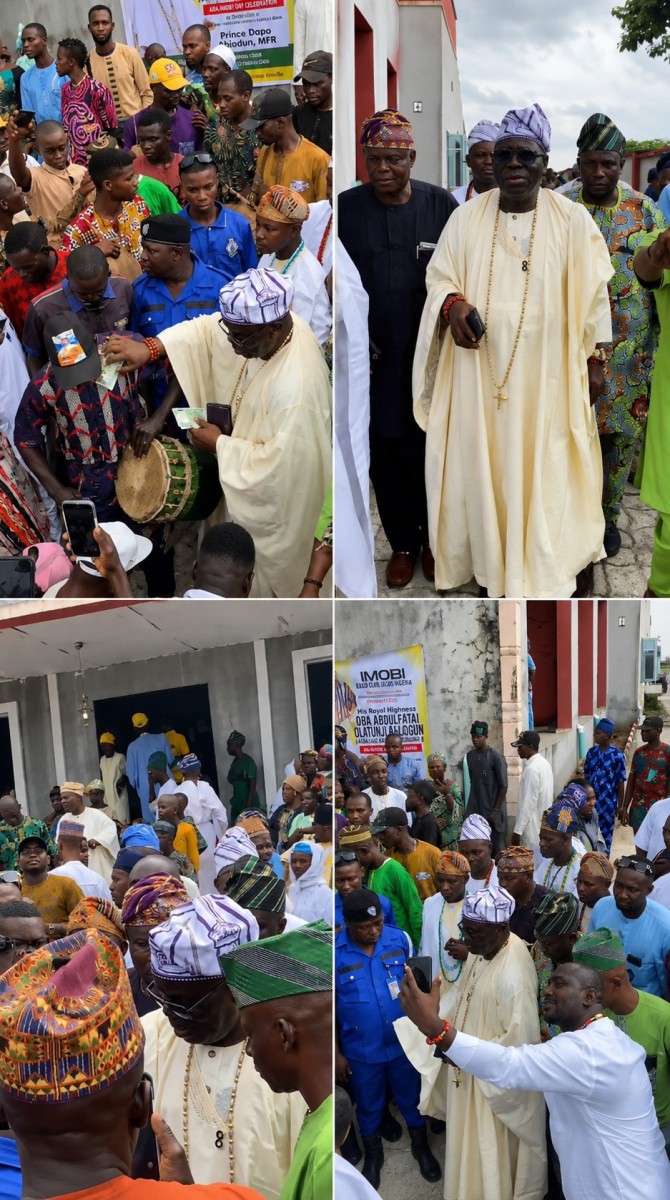 Aladeshonyin of Odo-Noforija Felicitates Newly Installed Alaye of Imobi, Oba Abdul-Fatai Balogun