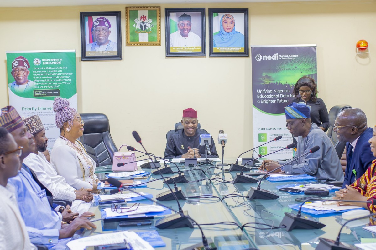 Minister of Education, Dr Tunji Alausa, Chairman of the National Committee for the Advancement of Occupational Therapy, Audiology, and Speech Therapy Education (NCAOTASTE), Dr Victoria Amu, and others at the committee's inauguration in March