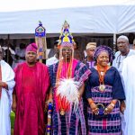 Aladeshonyin of Odo-Noforija Felicitates Newly Installed Alaye of Imobi, Oba Abdul-Fatai Balogun