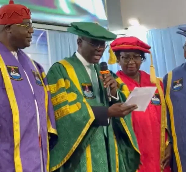 LASU Convocation: Sanwo-Olu Rewards Two Best Graduates With N20m Each