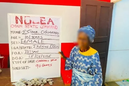 NDLEA Arrests 101-Year-Old Woman for Alleged Drug Dealing in Ogun