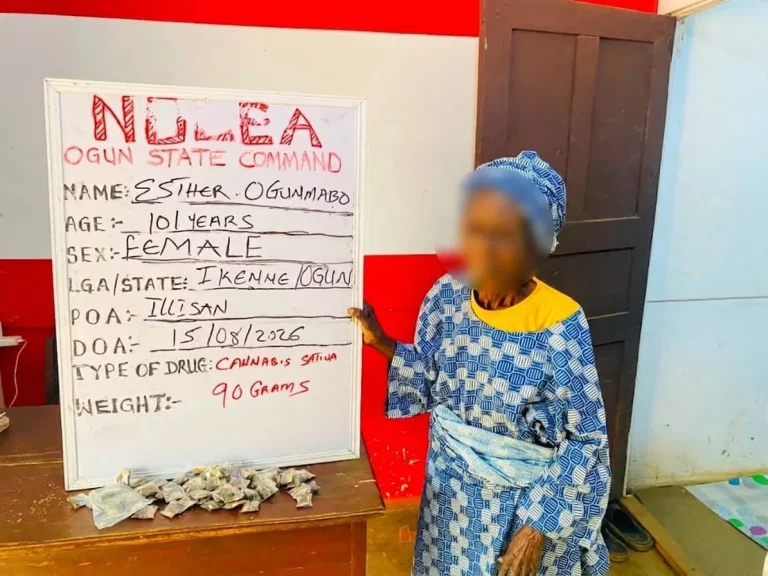 NDLEA Arrests 101-Year-Old Woman for Alleged Drug Dealing in Ogun