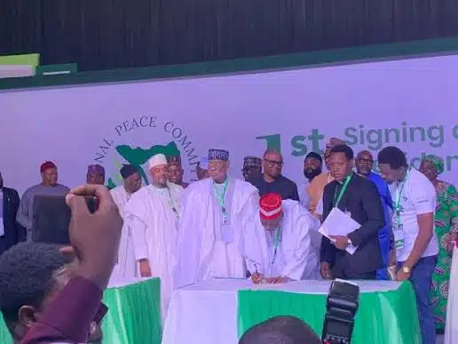 Presidential Candidates Signed Peace Accord